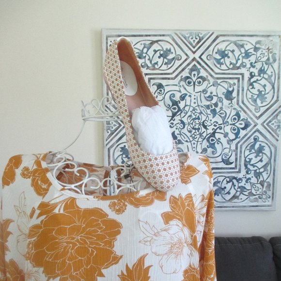 Nina Originals Ballet Flats PEPPY LUGGAGE WICKER YELLOW COLOR Size 7 NEW w/Box - Picture 2 of 6